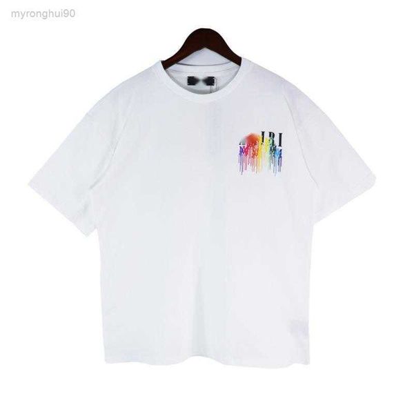 

spring/summer new fashion brand drip men's and women's t-shirt sxas, White;black