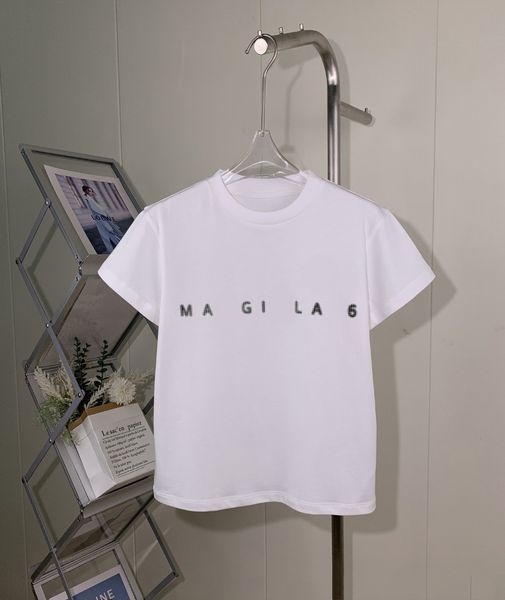 

letter printing t shirt commuter cotton short sleeve slim t-shirt for women, White