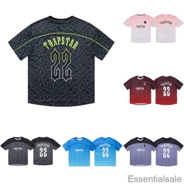 

trapstar t mens shirt football jersey summer casual loose short sleeve hip hop high streetwear stree fashion d0yv, White;black