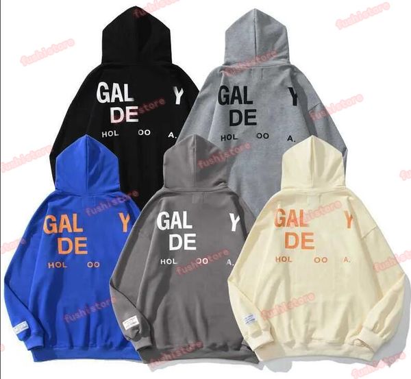 

men's hoodies sweatshirts hoodie designer galleries depts gary painted graffiti used letters printed loose casual fashion men and women, Black