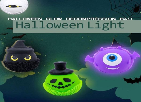 

glow in the dark halloween ghost cute little demon lamp squishy sensory ball anti stress squeeze luminous balls kids toys party gi1219868