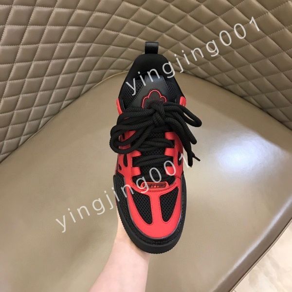 

2023 luxury designer men causal shoes fashion woman leather lace up platform sole sneakers white black mens women