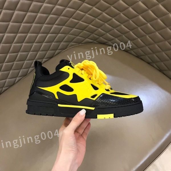 

new luxury fashion men's sports shoes elegant sports shoes women's perfect calfskin shoes white black leather leisure walking