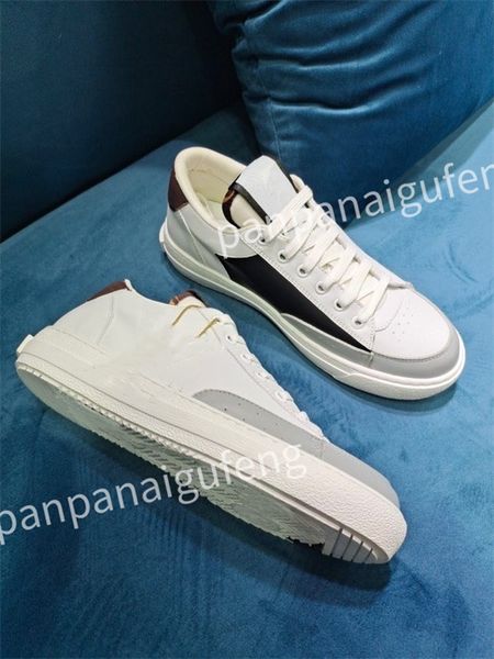 

2023 luxurys designer flat sneaker trainer casual shoe leather white overlays fashion platform mens womens sneakers size 35-46, Black