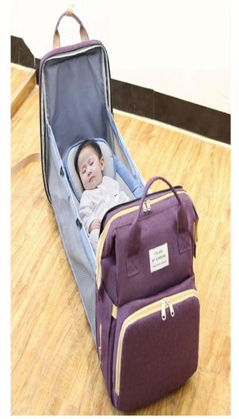 

organizer bags backpack diaper portable folding crib mummy bag light and large capacity casual double shoulder maternal baby bag l5837562
