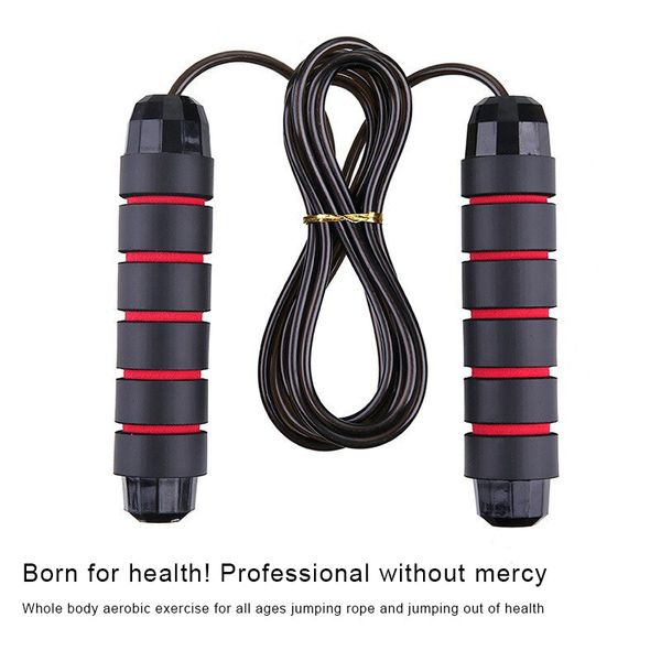 

jump rope tangle-rapid speed jumping rope cable with ball bearings steel skipping rope gym exercise slim body
