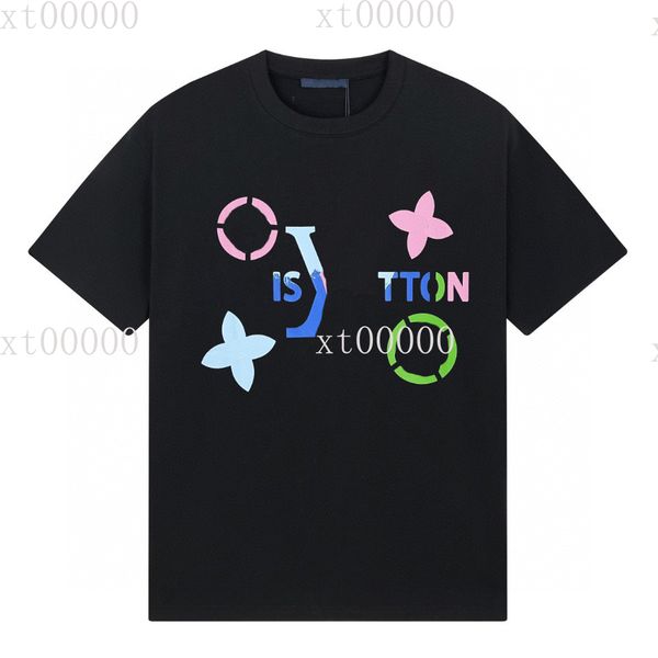 

22ss designer letter printed t shirts tee sweatshirt fashion high street short sleeves summer casual t-shirt breathable men women crew neck, Black;brown