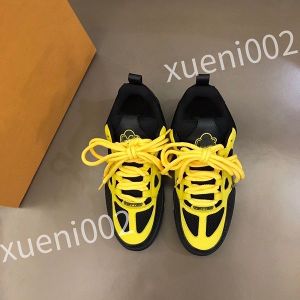 

luxury designer sneakers plate-forme shoes running shoes thick sole trend light fashion color cool casual lace-up dad shoe, Black