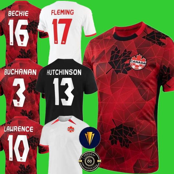 

2023 canada soccer jerseys davies david osorio men woman home away national team eustaquio hutchinson cavallini larin hoilett football shirt, Black;yellow