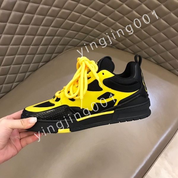 

luxury designer men causal shoes fashion woman leather lace up platform sole sneakers white black mens women