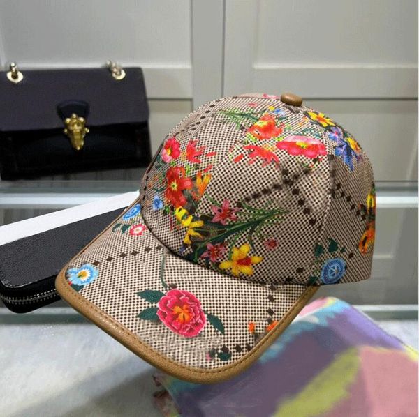 

Summer Floral Ball Caps Mens Women Baseball Cap with Letters Embroidery Fashion Street Hat Beanies Bucket Hats 3 Colors, Black