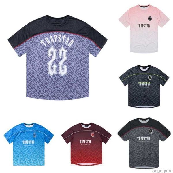 

trapstar t shirt mens designer football jersey summer casual hip hop streetwear breathable tees street fashion x0lj, White;black