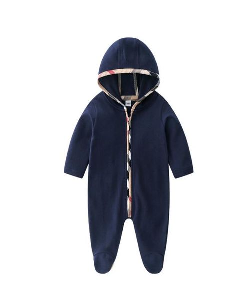 

retail 2020 new arrivals spring autumn baby rompers cute infant baby long sleeve jumpsuits cotton toddler onesies with hat newborn1136340, Blue