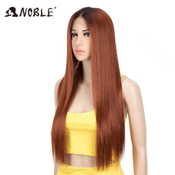 

woman synthetic lace front wig 28inch long straight lace wig red wig women's wig for black women straight lace front wigs 230524, Black;brown
