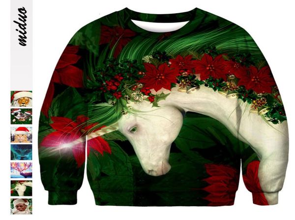 

unicorn digital printing pullover round neck casual loose sweater street trendsetter long sleeve for men9114753, Blue