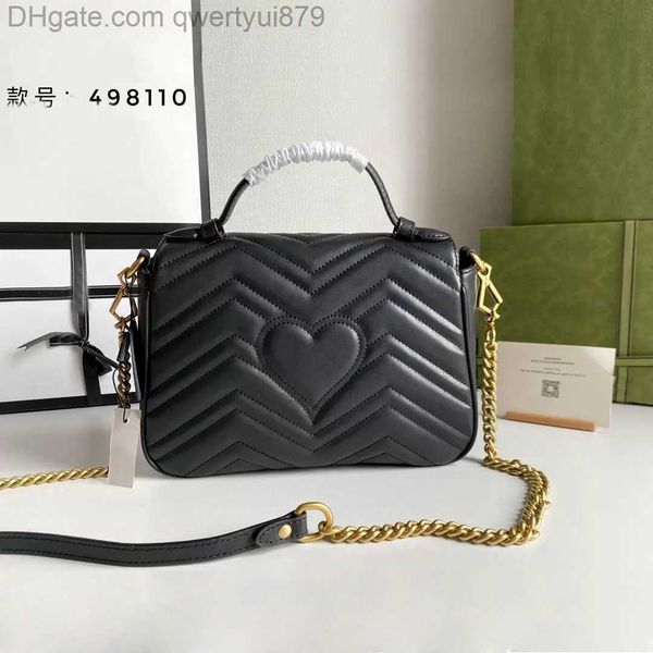 

shoulder bags classic women marmont messenger love heart v wave pattern bag designer genuine leather chain handbags fashion lady totes purse