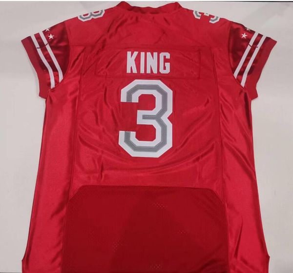 

college hockey wears physical ps dc defenders red white3 d'eriq king men youth women vintage high school size s-5xl or any name and num, Black