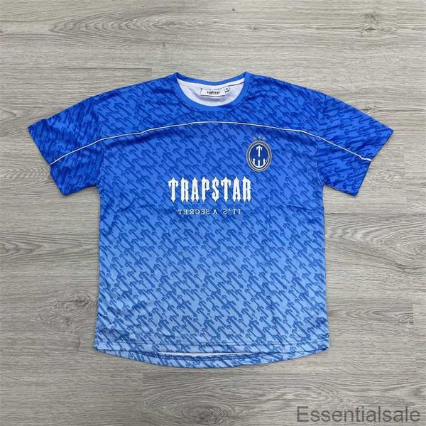 

trapstar mens designer t shirt football jersey mesh blue no.22 summer casual sportswear t-shirt sunscreen short sleeve 5cp4, White;black