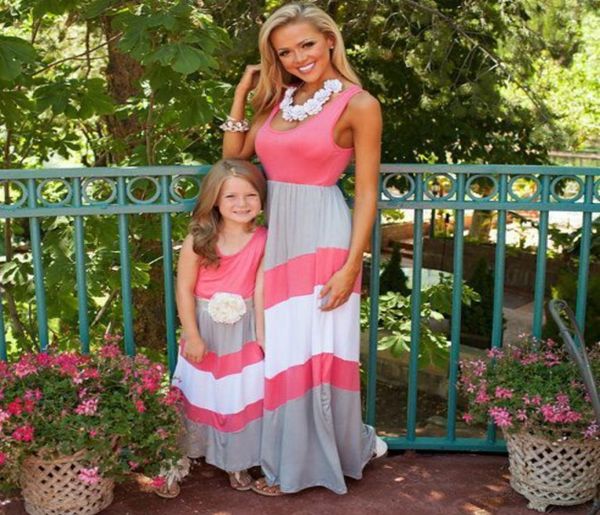 

summer mother daughter dresses family look clothing mom and daughter dress weave baby mom clothes mommy and me clothes6312339, Blue