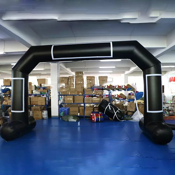 

8m(26ft)w advertising black pvc inflatable arch inflatable start/finish line archway gate for car bicycle racing can custom banners