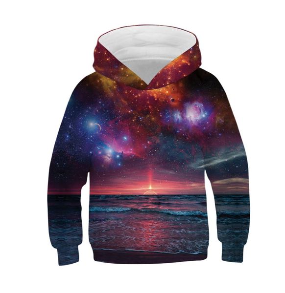 

new star space galaxy hoodies hooded boy girl hat 3d sweatshirts print colorful nebula kids fashion pullovers clothes 2836844, Black