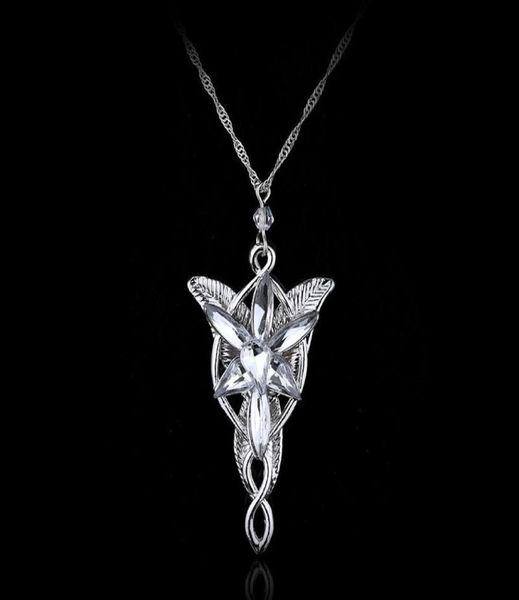 

new fashion austrian crystal pendant jewelry twilight star princess necklace lord of the rings wizard princess wedding pendant nec9693978, Silver