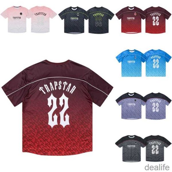 

tees mens trapstar football jersey summer casual t shirt loose quick short sleeve underlay men wonmen t-shirt mgj7, White;black