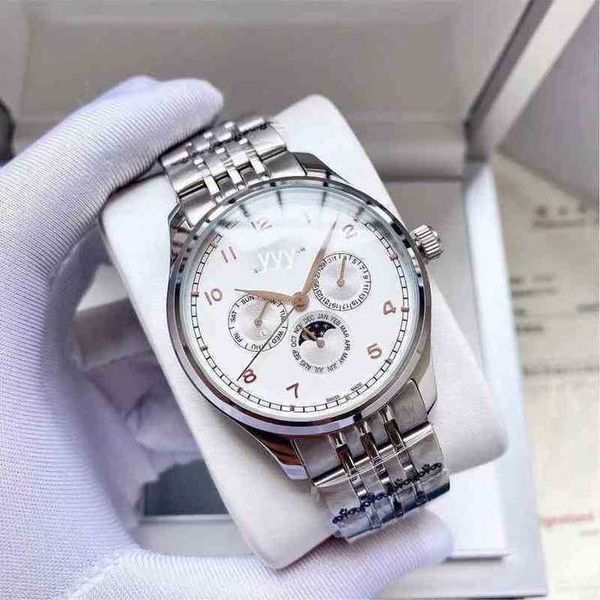 

luxury iwc watch pilot mechanical movement wristwatches 2suq santos prx uhr montre mechanics portugal fully business wrist, Slivery;golden