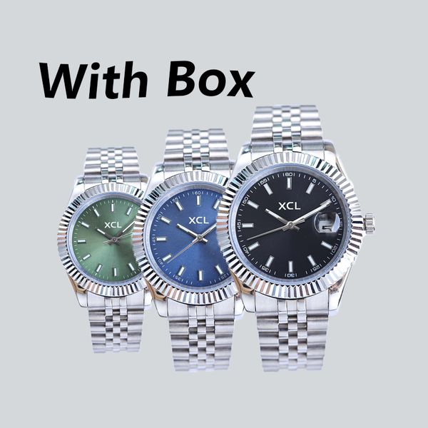 

classic mens watch 41mm dial designer automatic date mechanical movement sapphire womens watch stainless steel strap folding buckle luxury w, Slivery;brown