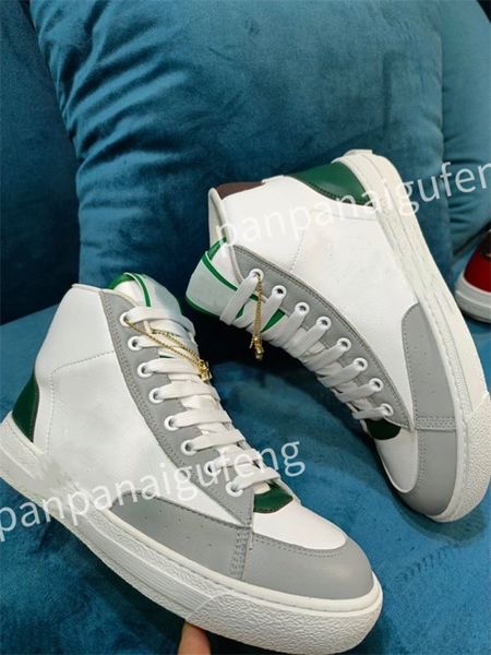 

2023 new designer flat sneaker trainer casual shoe leather white overlays fashion platform mens womens sneakers size 35-46, Black