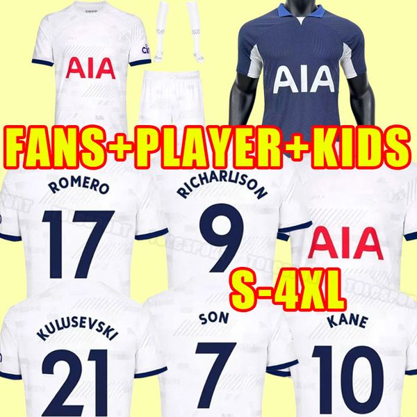 

kulusevski kane son soccer jerseys 23 24 richarlison hojbjerg perisic dier 2024 lucas totten ham romero football shirt spurs fans player ver, Black;yellow