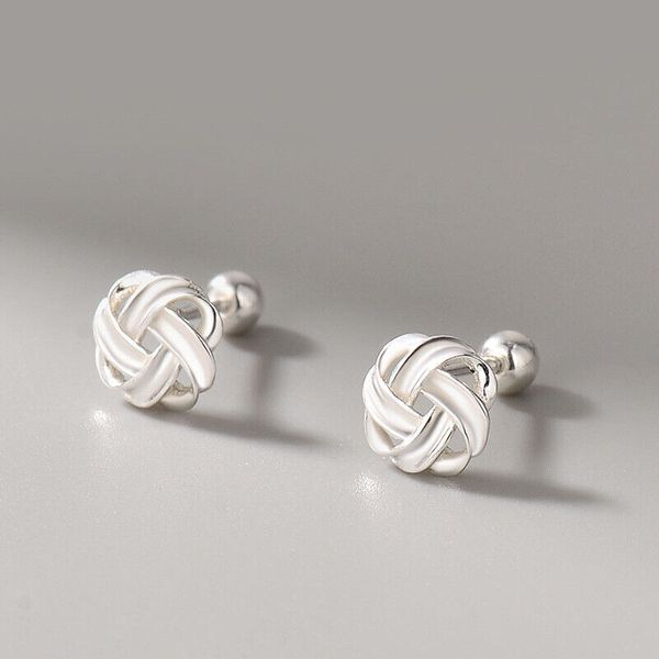 

sterling silver love knot earrings dainty stud gift for her jewelry for women, Golden;silver
