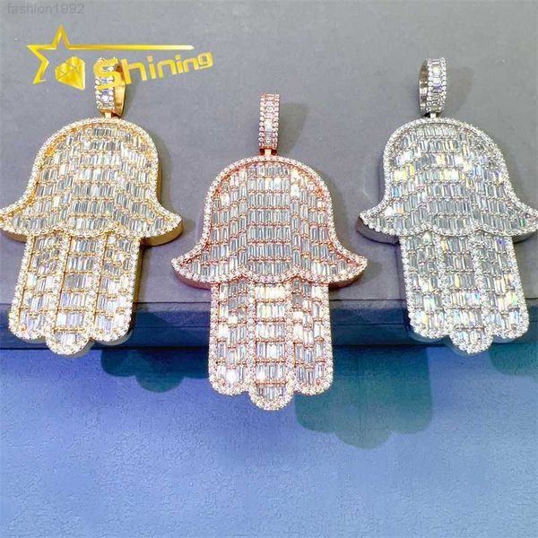 

new arrivals fashion gold sterling silver 925 vvs moissanite pendants necklace iced out pendant