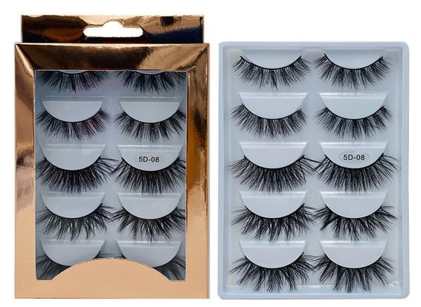 

5 pairs mix styles faux 3d mink eyelashes super curling fake 5d mink lashes thick long false eyelashes eyelash extension makeup4175266