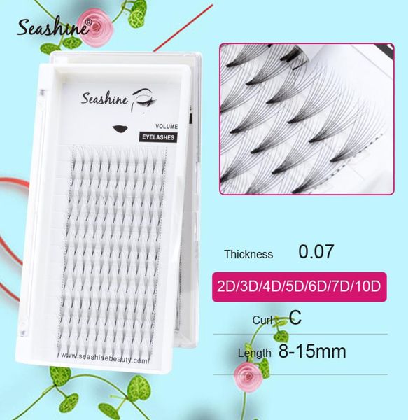 

seashine lashes premade fans 10d middle stem eyelashes extension russia volume premade fans 100 hand made mink lashes9370767