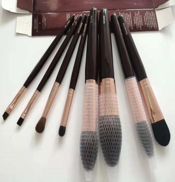 

ctseriers makup brush set powder sculpt bronzer blusher eye smudger foundation lip brush with retail box wool hair burgundy dhl6458559