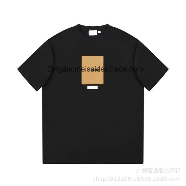 

aaaaa designer luxury t-shirt bur brand the correct version bu family's new letter printed t-shirt high street casual couples fashion i, White;black