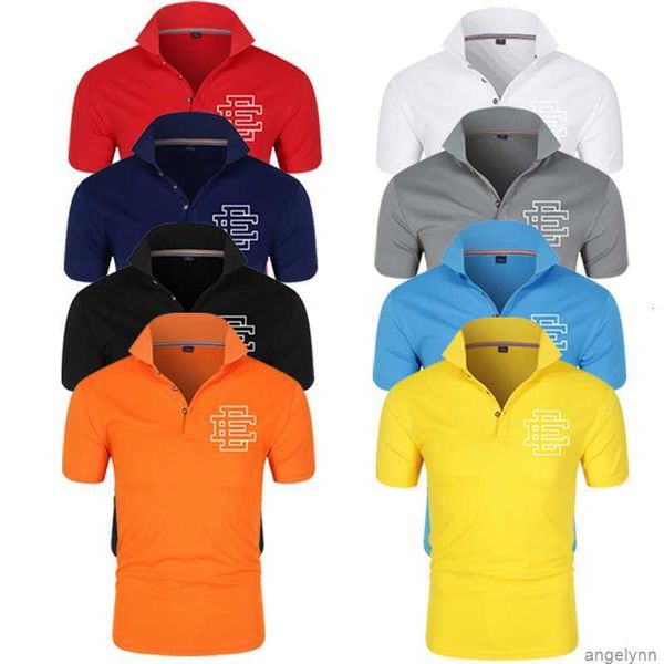 

ee mens designer t shirt eric emanuel t-shirts fitness tees lapel breathable polos summer casual street fashion gi6d, White;black