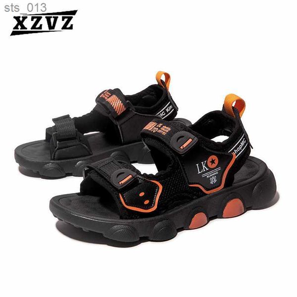 

xzvz kids sandals summer sports childrens sandals hiking beach outdoor boys shoes adjustable strap sandal lightweight l230518, Black;red