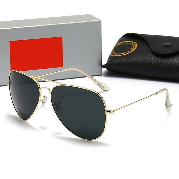 

men classic brand sunglass retro women sunglasses 2023luxury designer eyewear rays 3025 metal frame glass lens goggle uv400 designers bans s, White;black