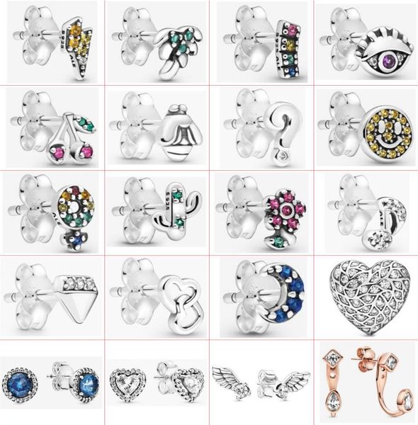 

2021 new style 925 sterling silver fashion classic diy cartoon exquisite creative simple earrings jewelry factory direct s2542965, Golden;silver