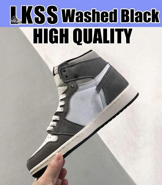 

lkss wash black jumpman 1 1s shoes og mens basketball sneaker sports sneakers