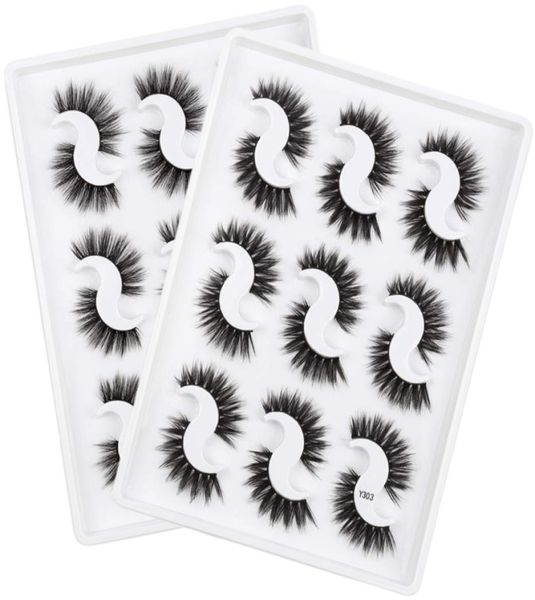 

3d mink lashes boxes eyelash packaging 9 pairs natural makeup eyelashes4086531