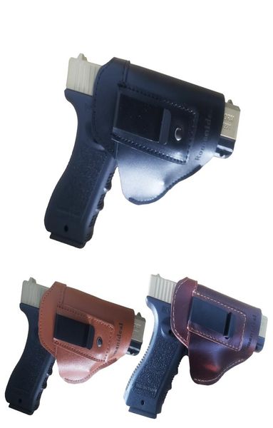

romanideal iwb invisible prepcision quickdraw holster double thick leather fits most full size compact handguns for g17 19 p226 1648799