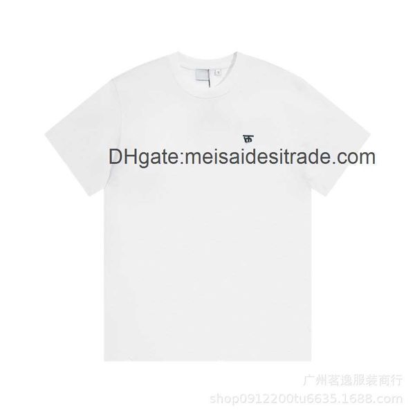 

aaaaa designer luxury t-shirt bur brand correct bu classic small label embroidery t-shirt high street casual versatile couples fashion ins, White;black