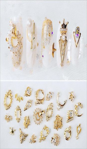 

fashion 20 styles various types nail art nail decorations glitter alloy jewelry rhinestones diy nail accessories5322388, Silver;gold