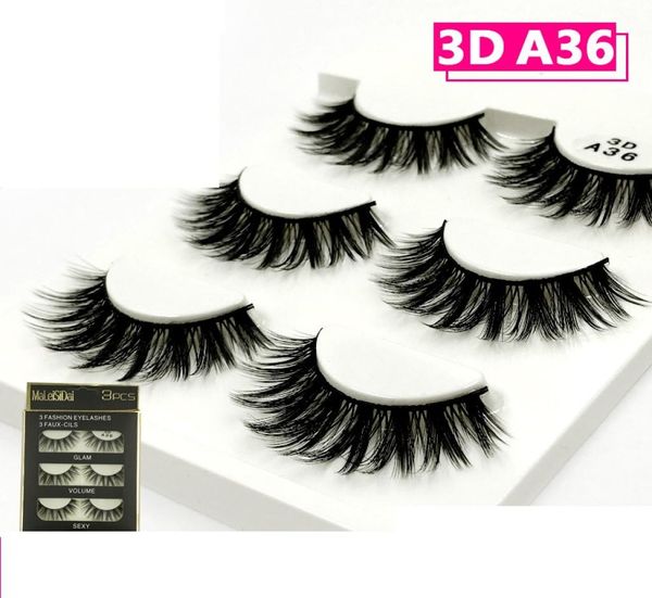 

3d mink false eyelashes lashes 21 styles handmade soft thick natural long black fake eye lash eyelash 3 pairs beauty tools4005850