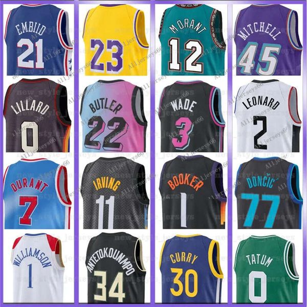 

kevin 7 dura kyrie harden irving luka basketball jerseys donovan doncic joel dwyane lillard embiid mitchell gobert, Black;red