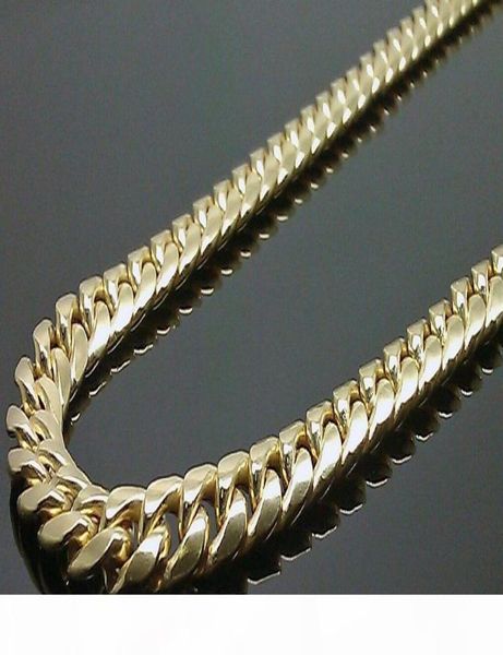 

real 10k yellow gold miami cuban link chain 8mm 24 inch0125248429, Silver