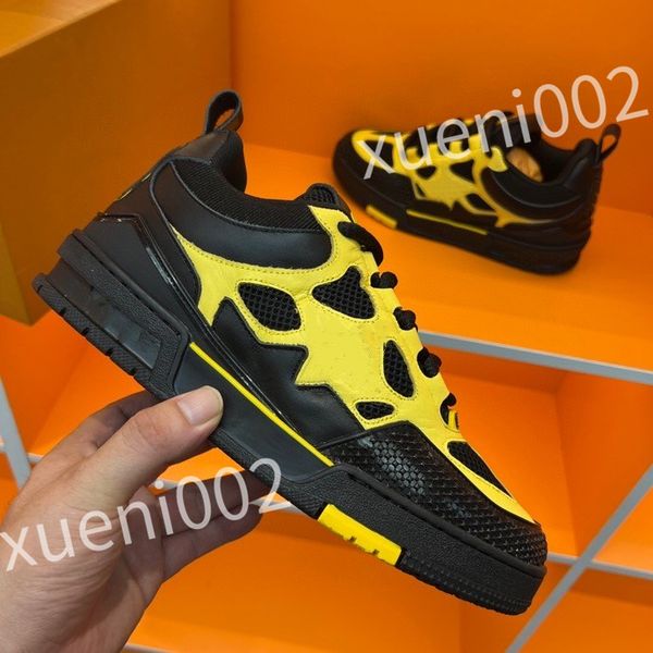 

new designer casual shoes men women sneakers technical fabric breathable shoes chunky rubber sole walking party shoes, Black